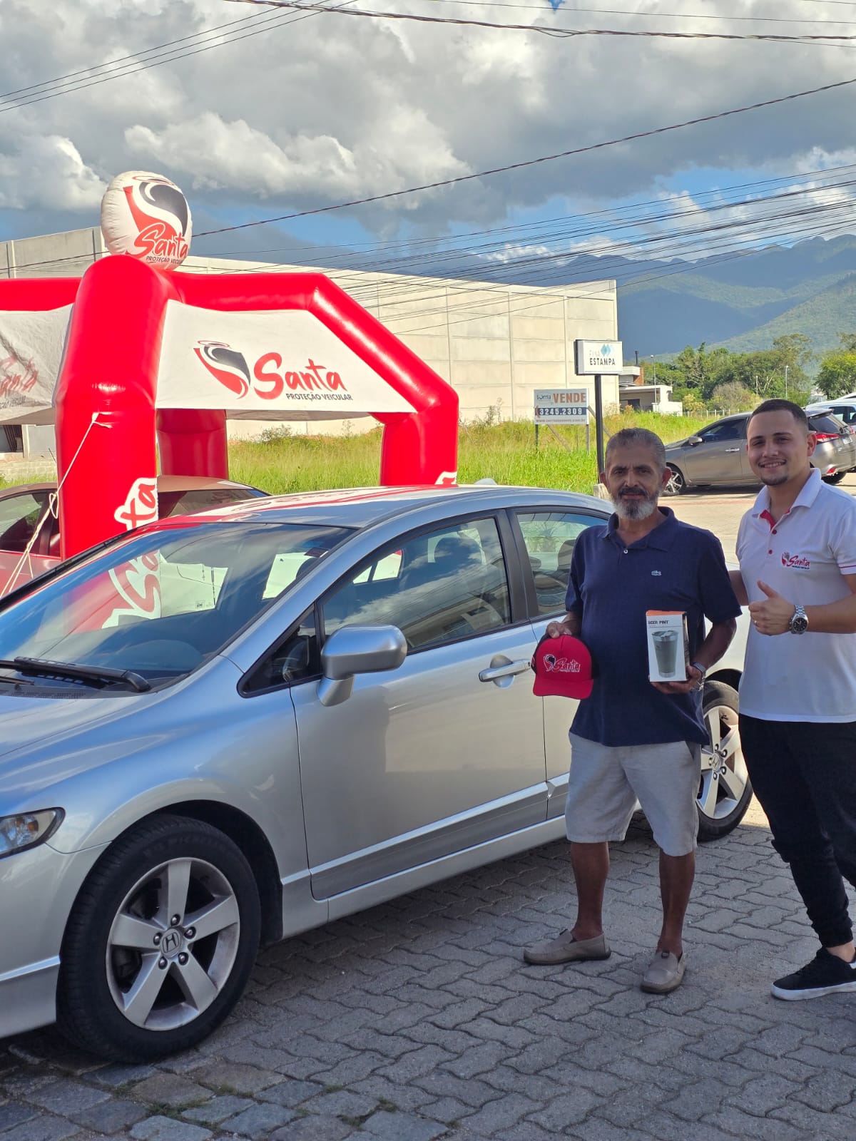 Associado atendido pela equipe Santa Proteção Veicular